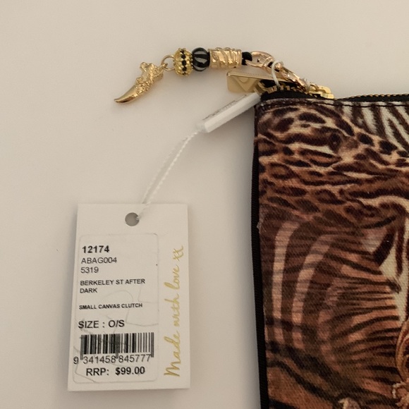 CAMILLA *Berkeley St After Dark* animal print small canvas clutch bag pouch - Picture 7 of 7